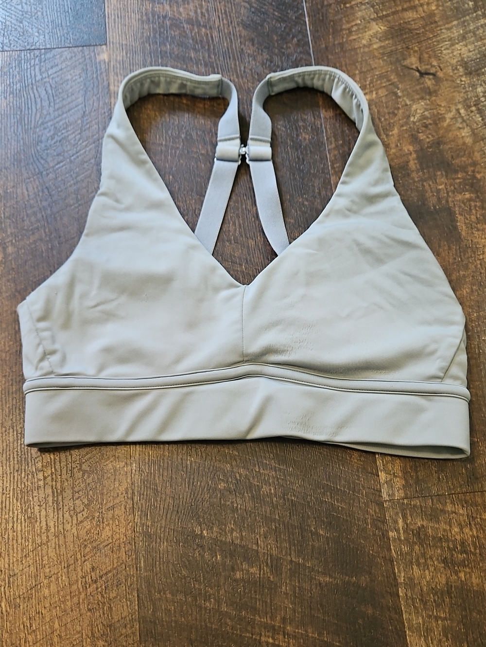 Fabletics All Day Every Day Bra in a soft gray colorway